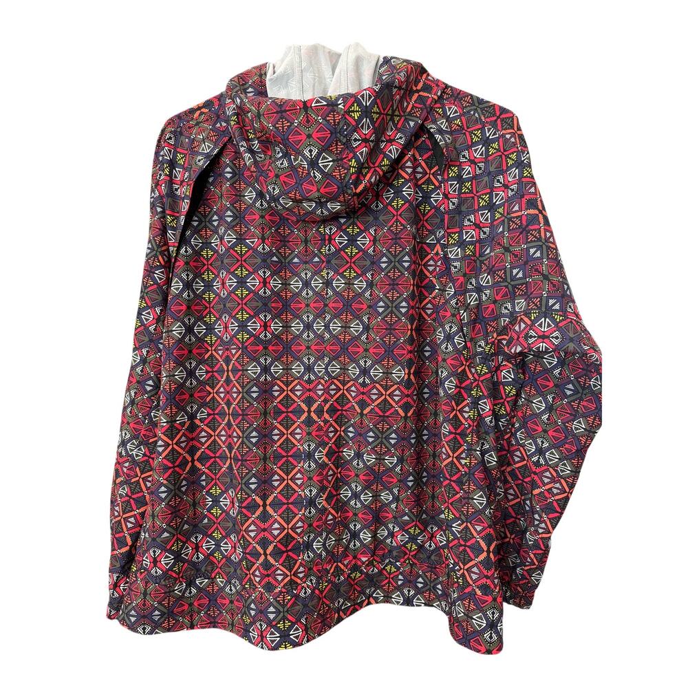 Krimson Klover Red Multicolor Hooded Zip Active Jacket Medium - Picture 3 of 6